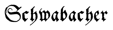 Schwabacher font