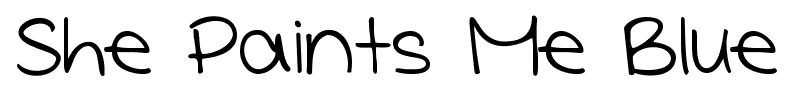 She Paints Me Blue font