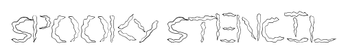 Spooky Stencil font