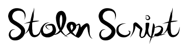 Stolen Script font