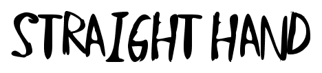 Straight Hand font