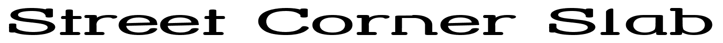 Street Corner Slab font