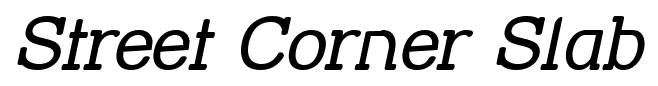 Street Corner Slab font