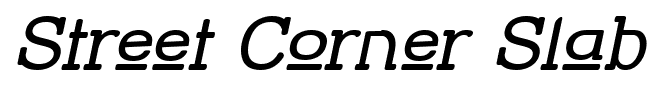 Street Corner Slab font