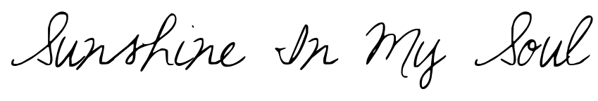 Sunshine In My Soul font
