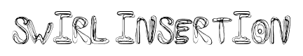 Swirl Insertion font