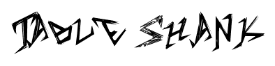 Table Shank font