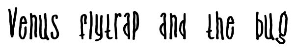 Venus flytrap and the bug font