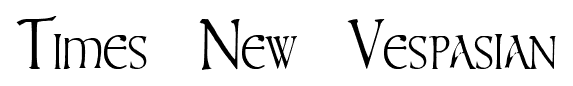 Times New Vespasian font