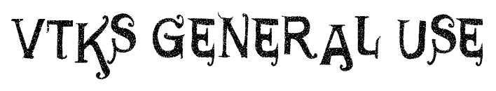 VTKS General Use font