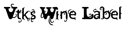 Vtks Wine Label font