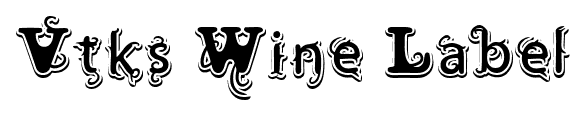 Vtks Wine Label font