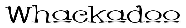 Whackadoo font
