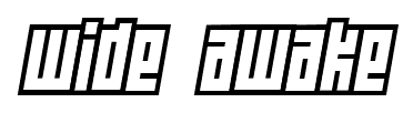Wide Awake font