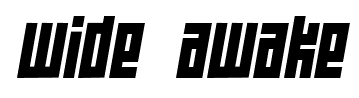 Wide Awake font