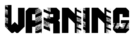 Warning font