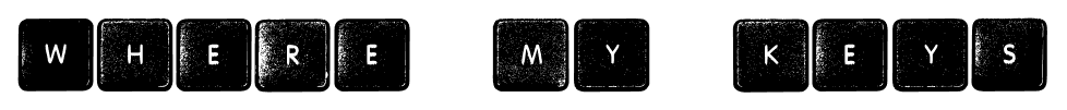 Where My Keys font