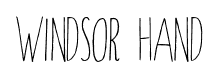 Windsor Hand font
