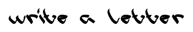 write a letter font