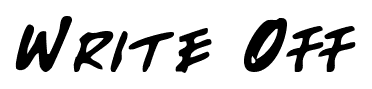 Write Off font