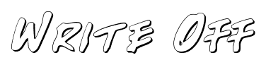 Write Off font