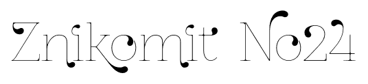 Znikomit No24 font