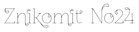 Znikomit No24 font