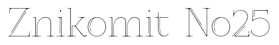 Znikomit No25 font