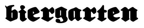 Biergarten font