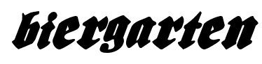 Biergarten font