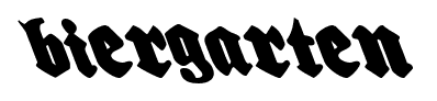 Biergarten font