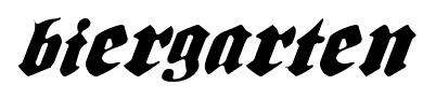 Biergarten font