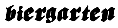 Biergarten font