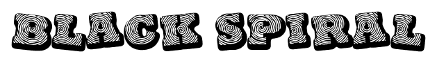 Black spiral font