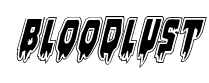 Bloodlust font
