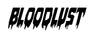 Bloodlust font