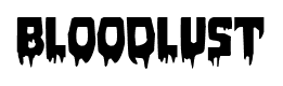 Bloodlust font