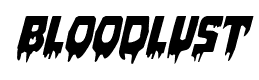 Bloodlust font