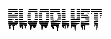 Bloodlust font