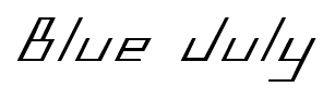 Blue July font