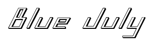 Blue July font