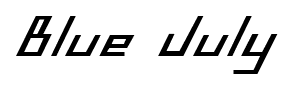 Blue July font