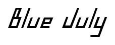 Blue July font