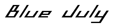 Blue July font