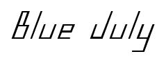 Blue July font