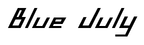 Blue July font