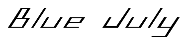 Blue July font