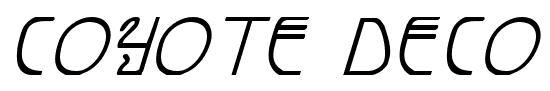 Coyote Deco font