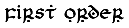 First Order font