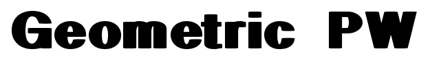 Geometric PW font
